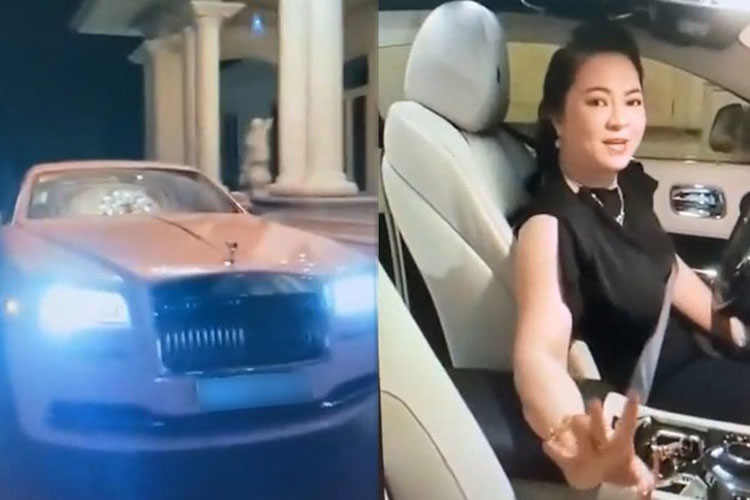 Ba Nguyen Phuong Hang live stream cung xe Rolls-Royce hon 30 ty