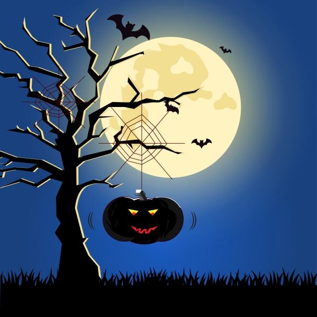 Background đêm trăng hội halloween