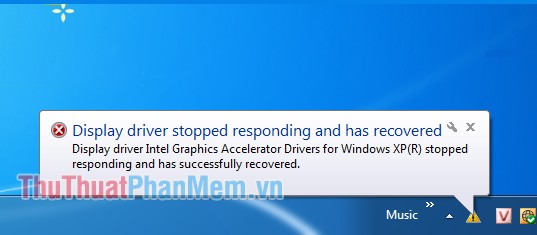 Cách sửa lỗi Display driver stopped responding and has recovered