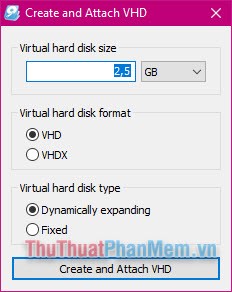 Cách tạo ổ đĩa ảo trên Windows bằng Simple VHD Manager2