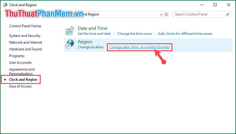 Change date, time, or number formats