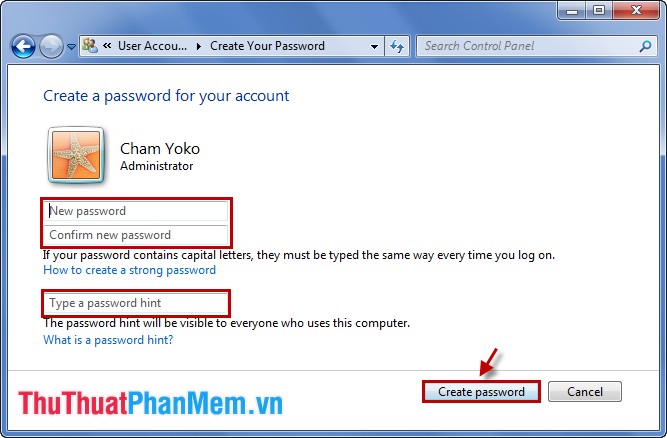 Create password