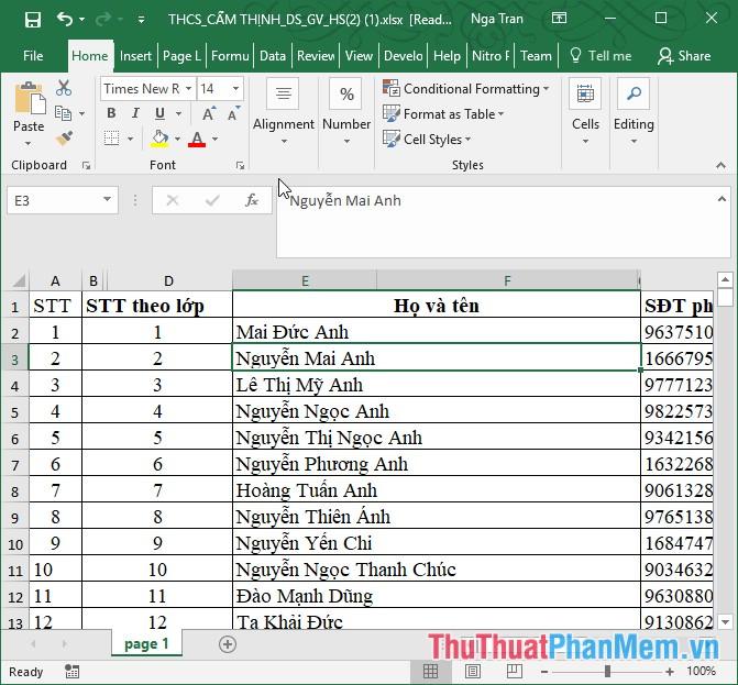 Excel tự động mở file dữ liệu vừa chuyển đổi