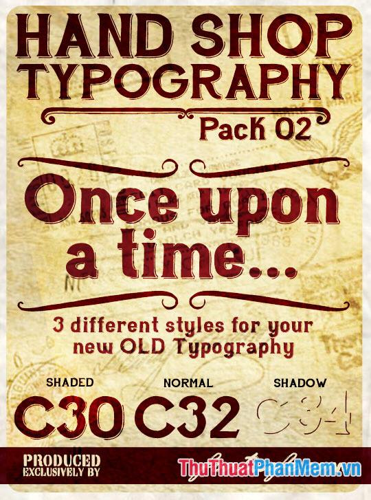 Font chữ Vintage thiết kế Poster