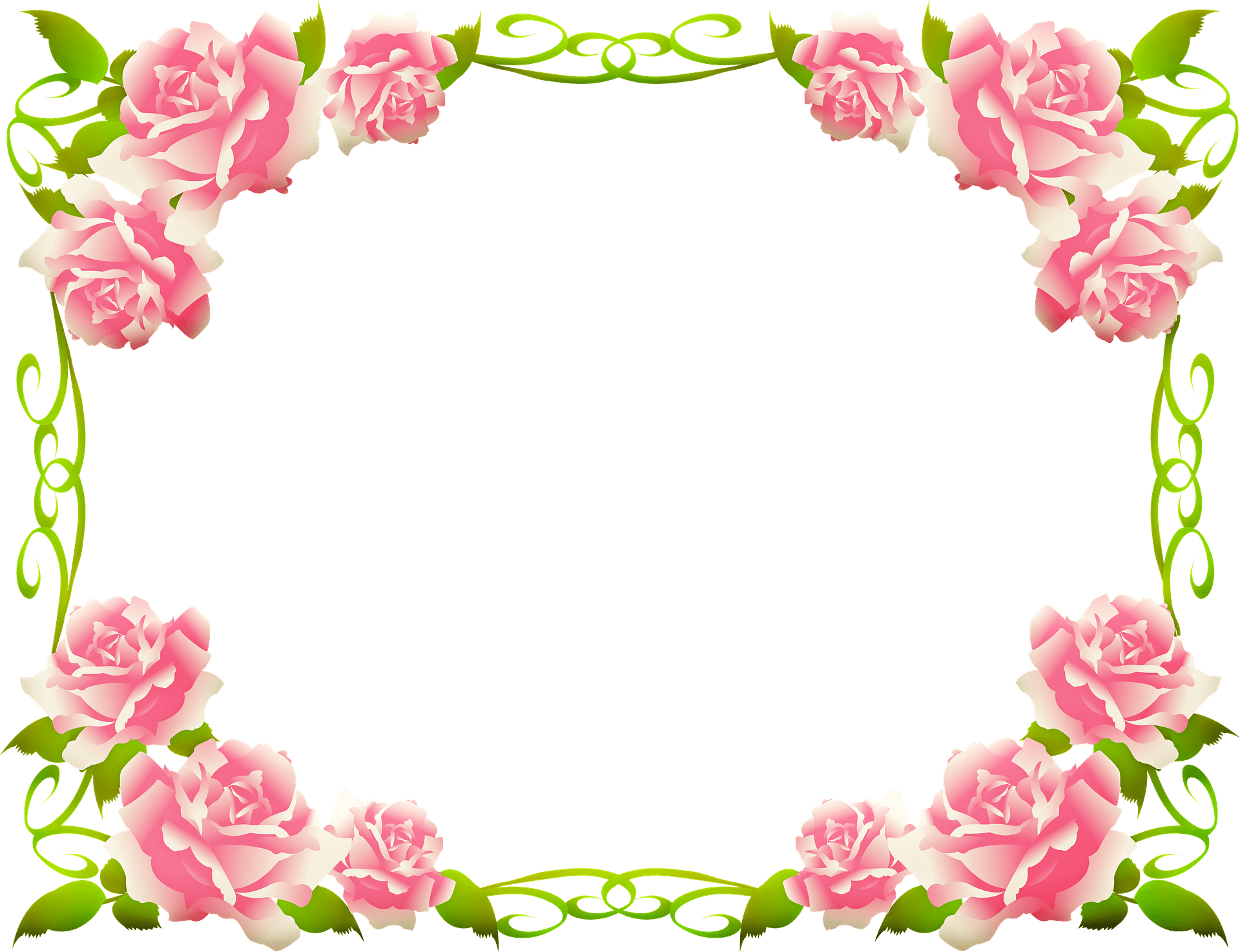 Frame khung ảnh hoa hồng