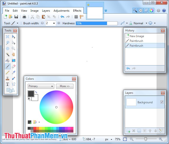 Giao diện PaintNet