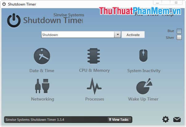 Giao diện Shutdown Timer