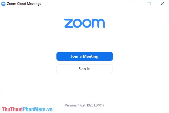 Giao diện Zoom Cloud Meetings