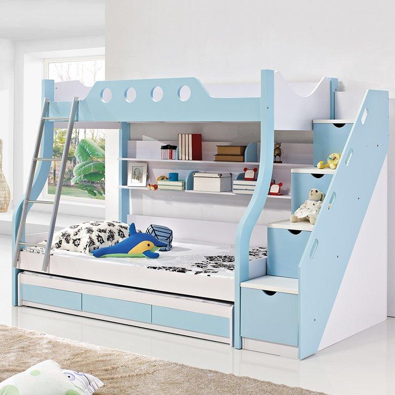 Giường tầng cho bé có giường phụ + ngăn kéo chứa đồ GTE074
