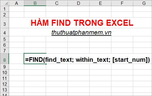 Hàm FIND trong Excel – Cách dùng và ví dụ
