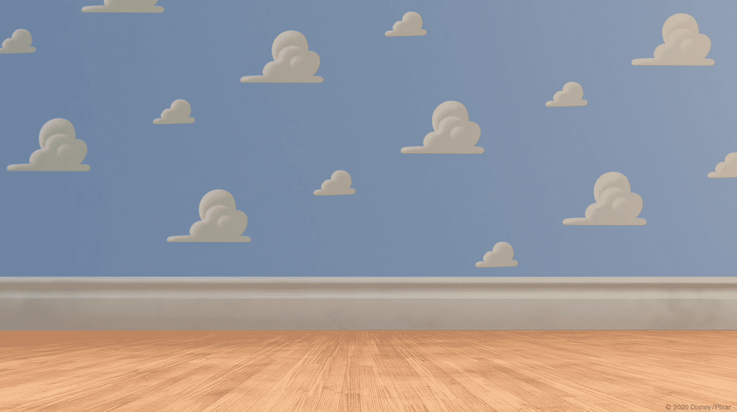 Hình ảnh background tường xanh với đám mây trắng