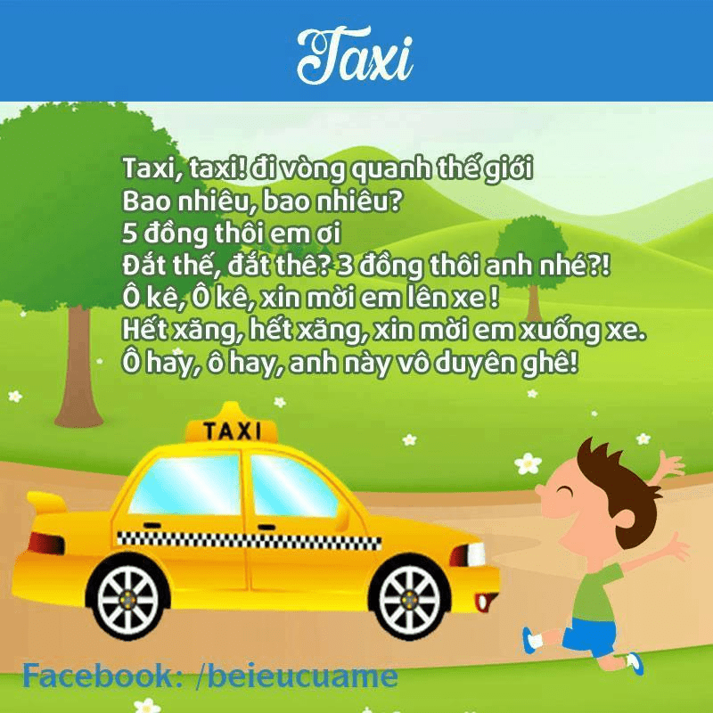 Hình ảnh bài thơ Taxi