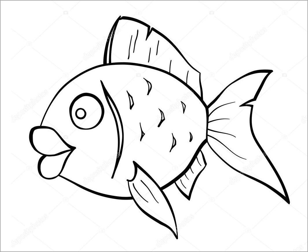 Hình con cá cho bé tô màu (2)
