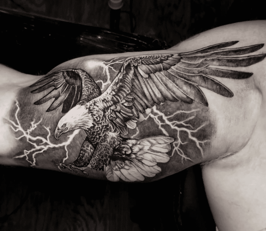 Hình Tattoo đại bàng sấm sét đẹp