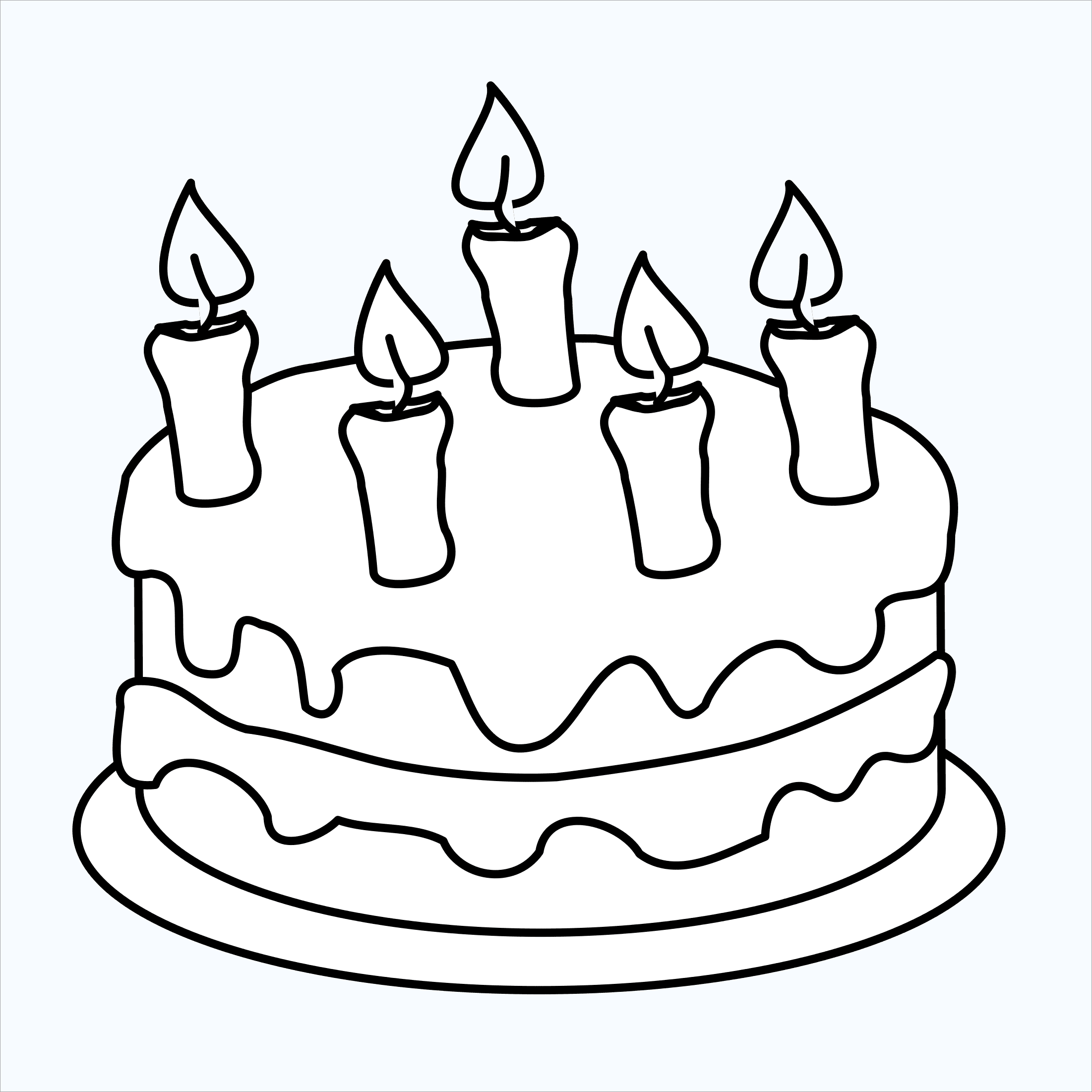 Hình tô màu bánh sinh nhật