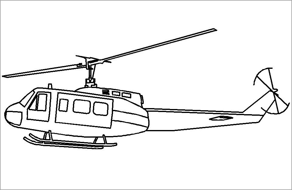 Hình tô màu máy bay trực thăng