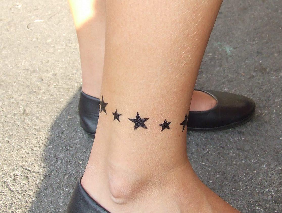 Hình xăm ngôi sao ở cổ chân