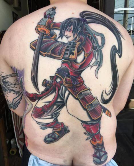 Hình xăm nữ samurai