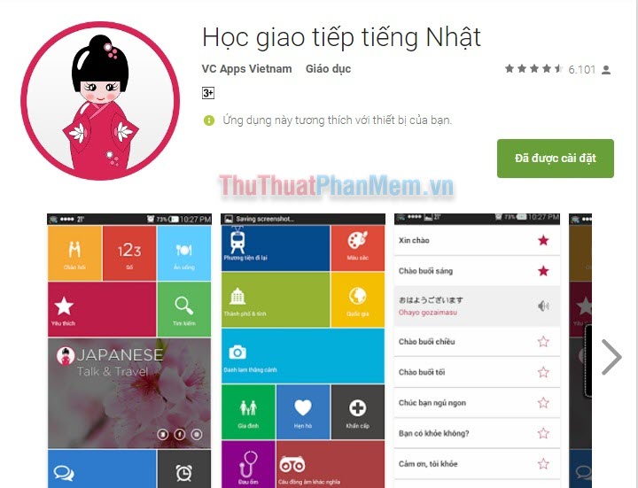Học giao tiếp tiếng Nhật (VC Apps Vietnam)