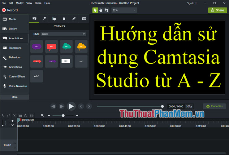 Hướng dẫn sử dụng Camtasia Studio từ A - Z