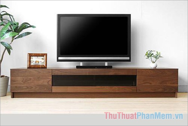 Kích thước kệ tivi hiện đại dành cho tivi từ 43 – 55 inch