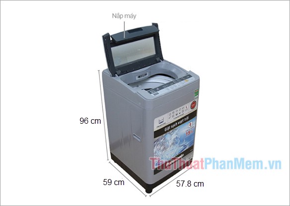 Kích thước máy giặt Panasonic 8 kg NA-F80VS9GRV