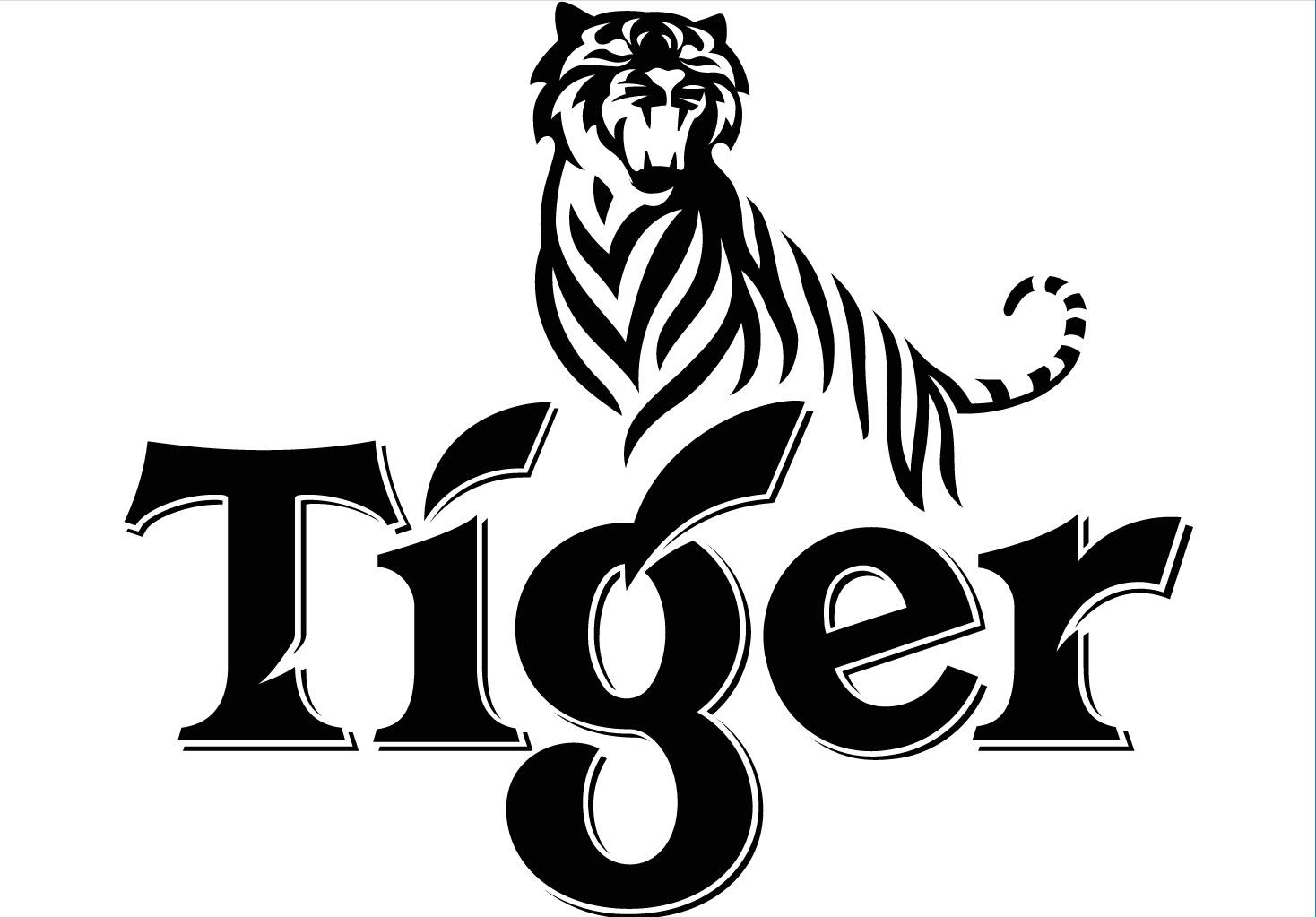 Logo bia Tiger đen trắng