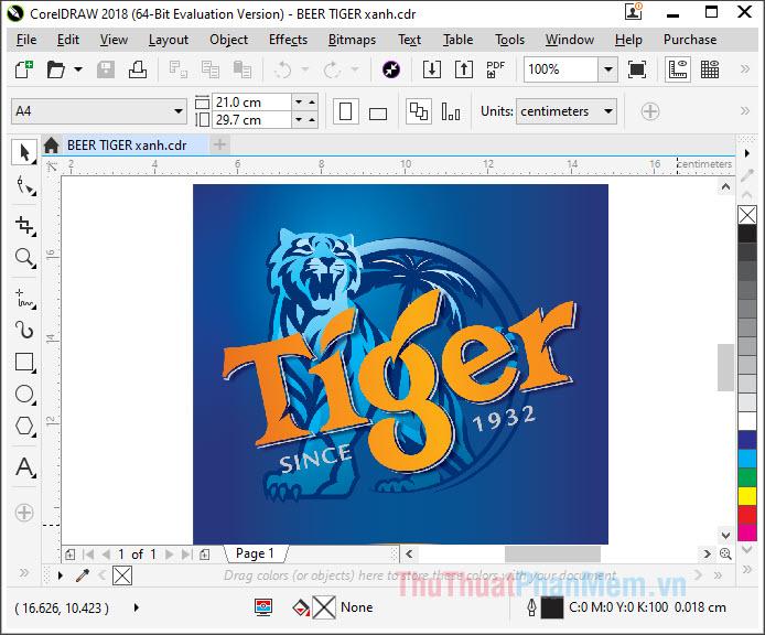 Logo bia Tiger vector cho CorelDRAW