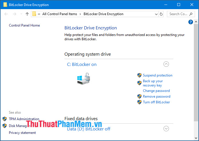 Mã hóa dữ liệu Windows với BitLocker