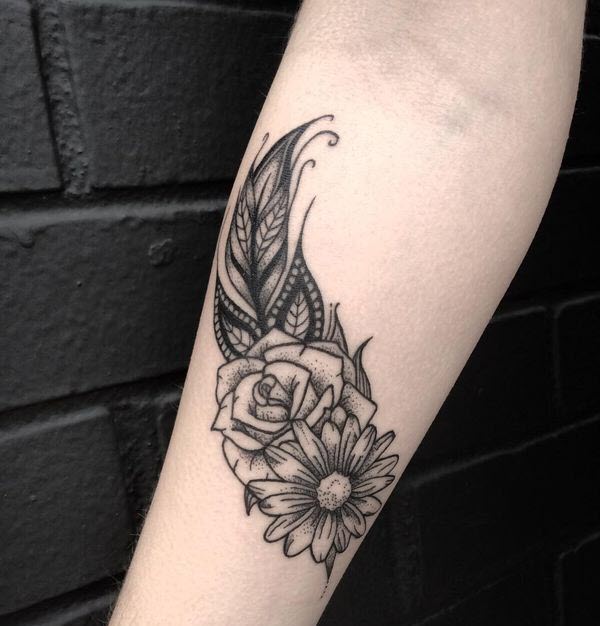 Mẫu tattoo bông hoa nhỏ đẹp