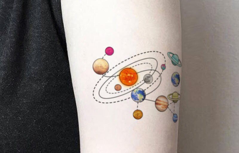 Mẫu tattoo hệ mặt trời đẹp nhất
