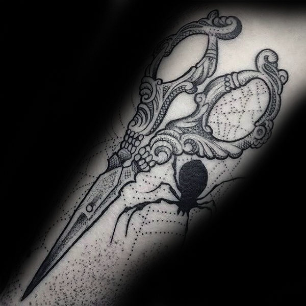 Mẫu tattoo hình chiếc kéo cực đẹp