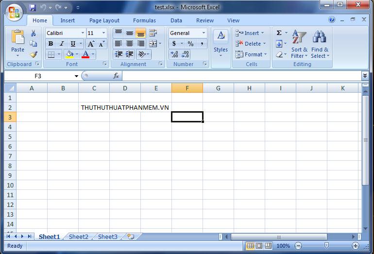 Mở file .xlsx bằng Microsoft Excel 2007