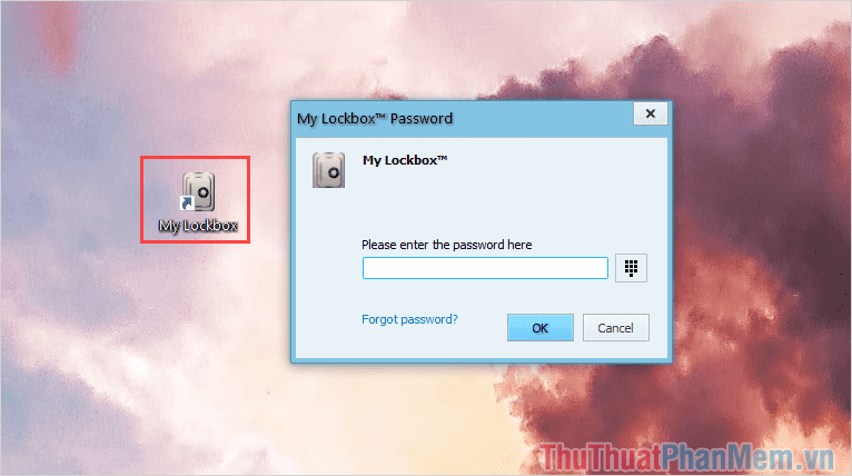 Mở My Lockbox và nhập mật khẩu để xem các ứng dụng bị khóa