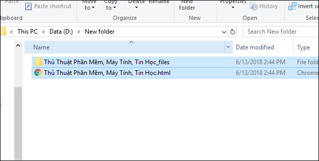 Mở thư mục tải về ra sẽ được 1 file HTML và một folder