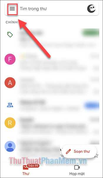 Mở ứng dụng Gmail trên điện thoại của bạn