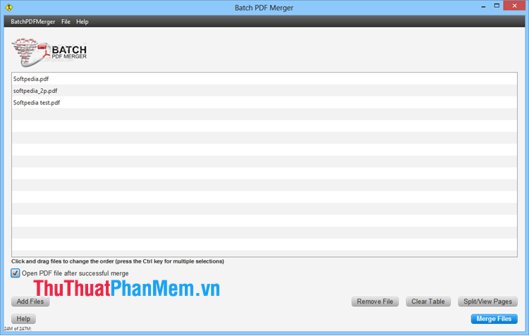 Phần mềm Batch PDF Merger