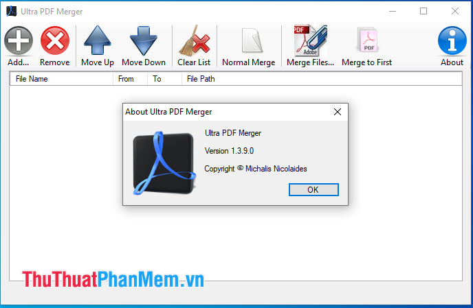 Phần mềm Ultra PDF Merger