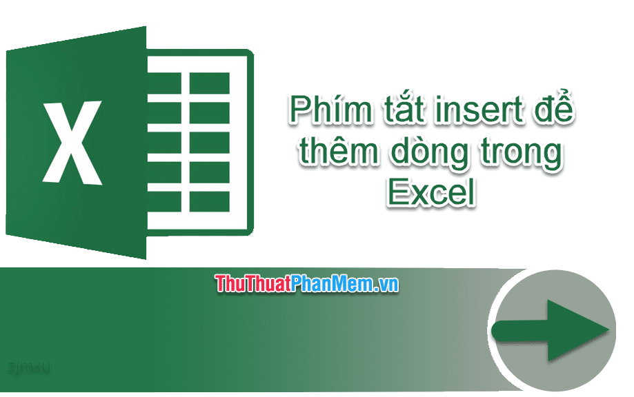 Phím tắt Insert để thêm dòng trong Excel