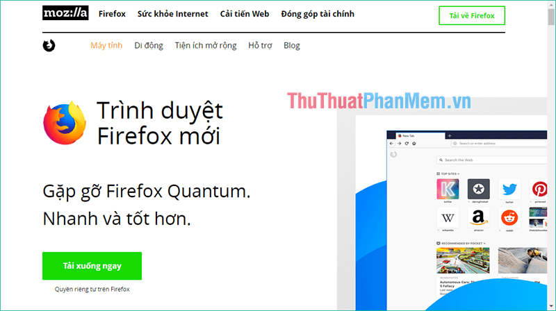 Tải FireFox bản Tiếng Việt