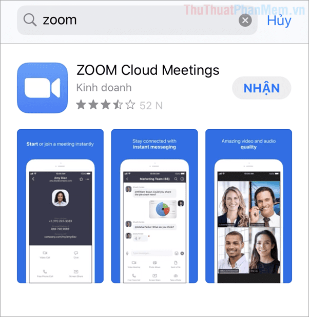 Tải phần mềm Zoom Metting về điện thoại