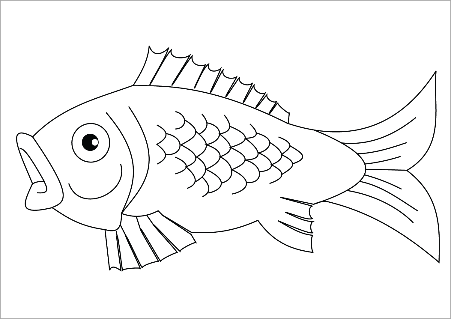 Tập tô màu hình con cá