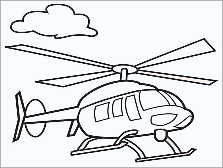 Tập tô màu máy bay trực thăng