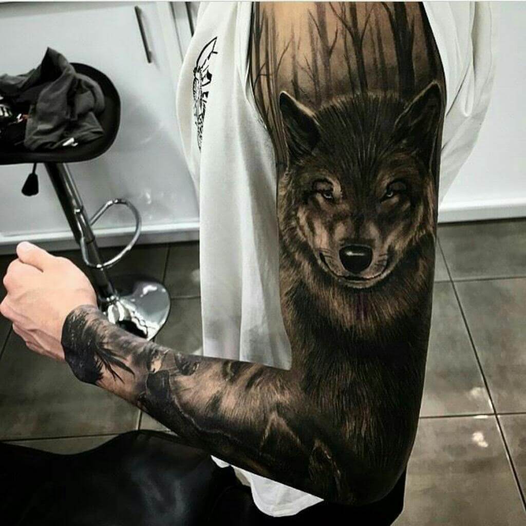 Tattoo chó sói
