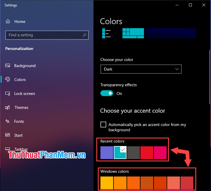 Thay đổi màu sắc cho một số biểu tượng của Windows