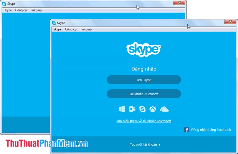 Thêm cửa sổ Skype