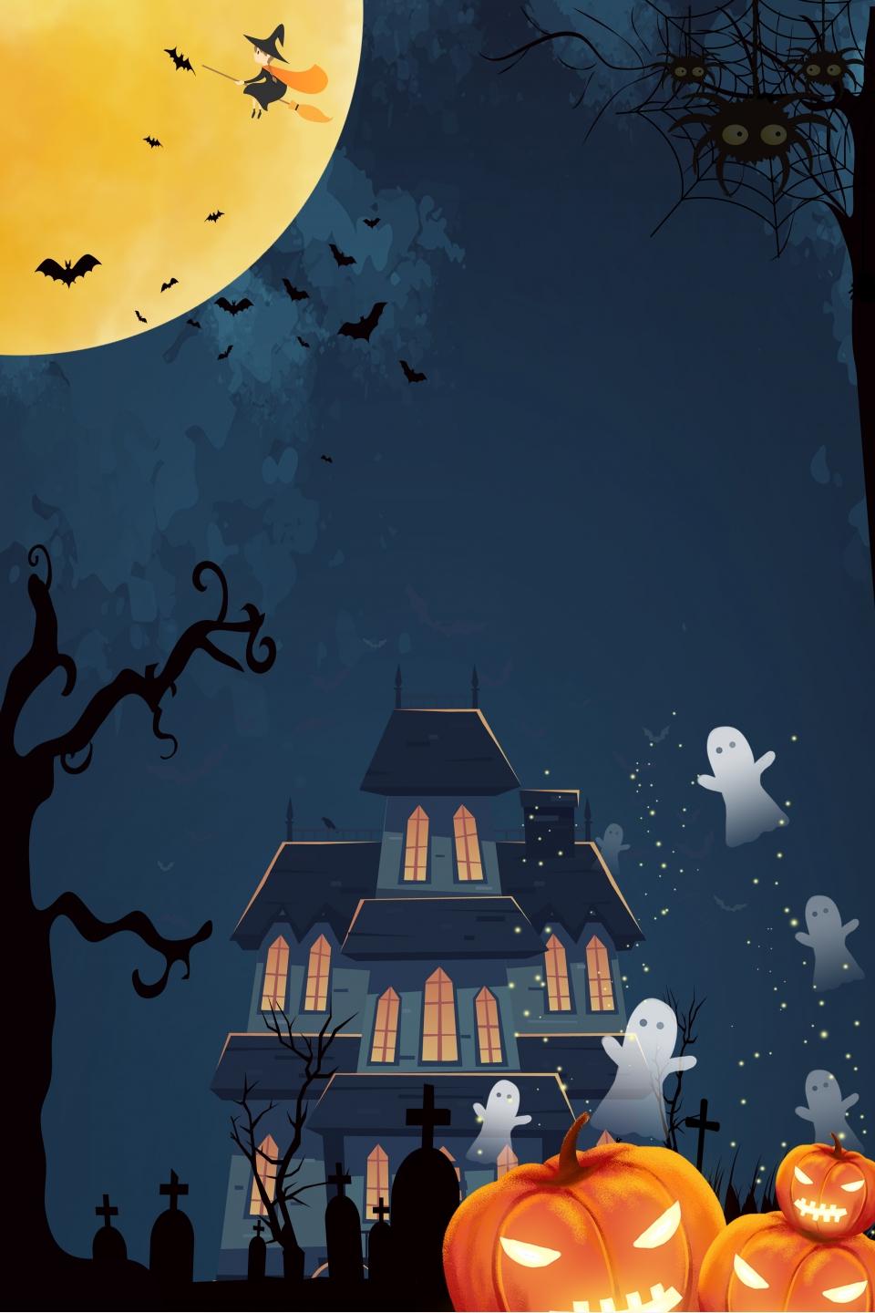Trang trí background halloween