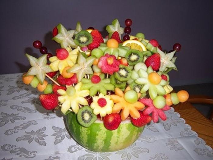 Trang trí mâm cỗ trung thu với hoa quả