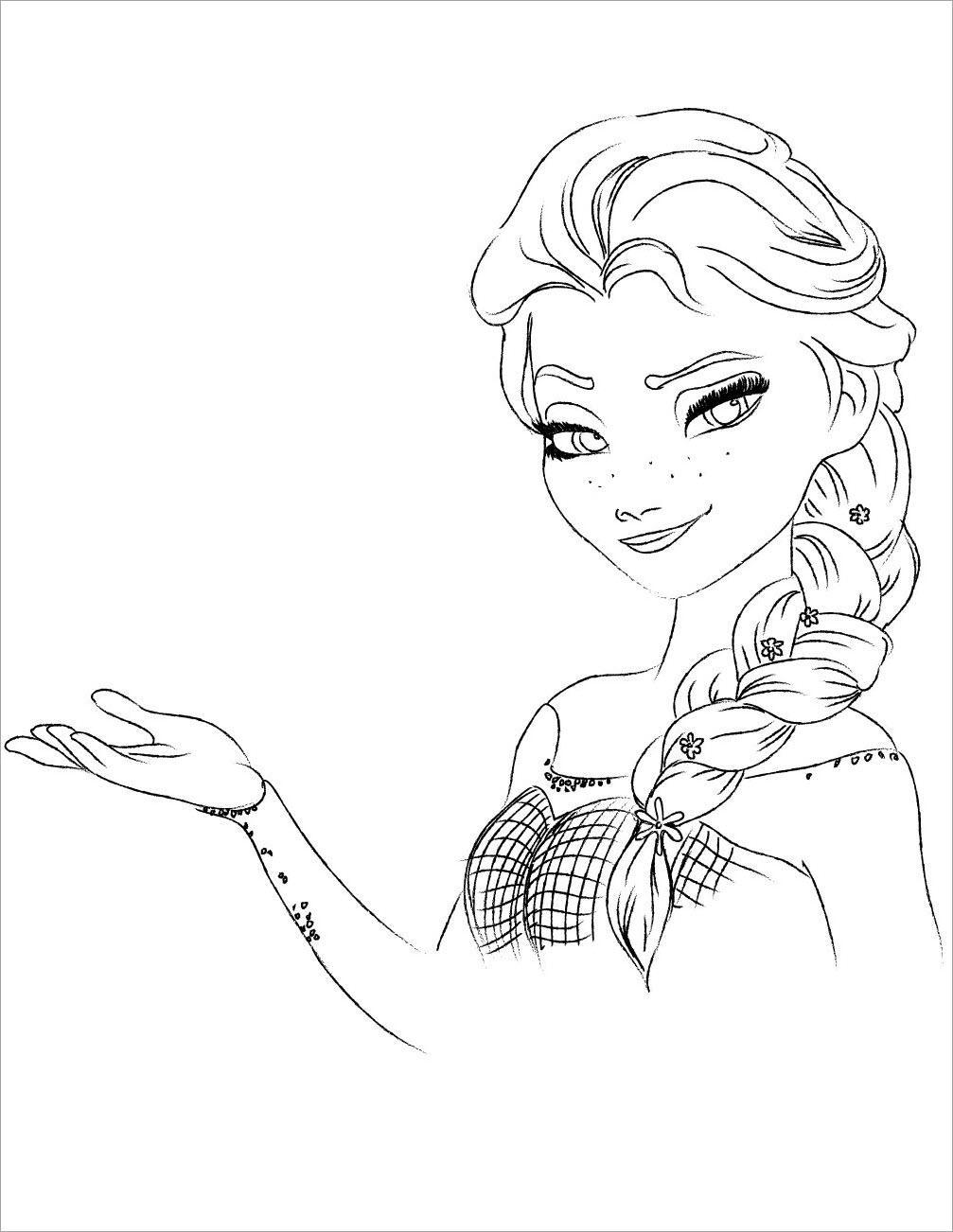 Tranh tô màu Elsa đẹp nhất