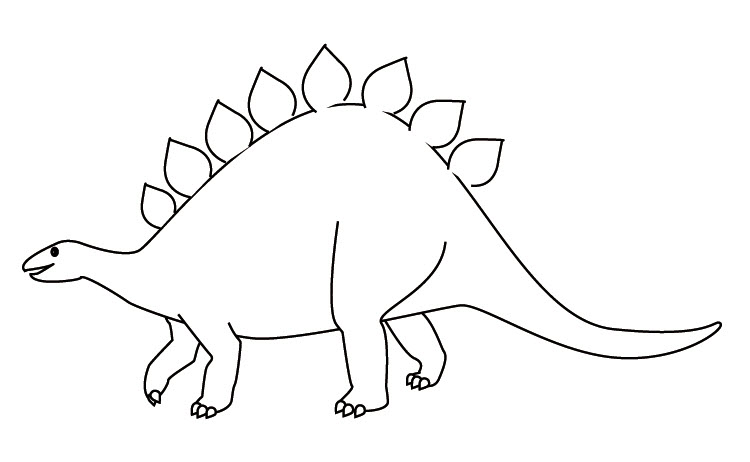 Tranh tô màu khủng long cho bé 3 tuổi